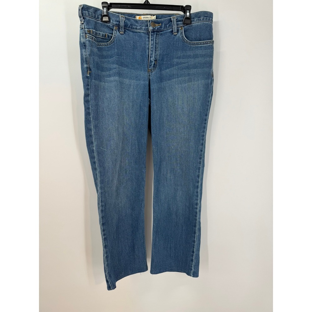 Carhartt Original Fit Straight Leg Rugged Flex Blaine Jeans Womens Size 12 Short